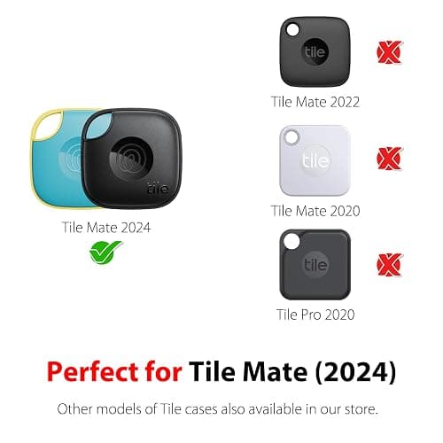 Silicone Case for Tile Mate 2024 with Carabiners, 2 Pack Anti-Scratch Protective Cover for Tile Tracker (Black/Red) thumbnail 2