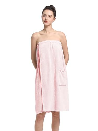 Women'S Soft Wrap Towel Full Length，Bath Robe After Shower Female Plush Long，Spa Bathrobes Lightweight With Pockets thumbnail 4