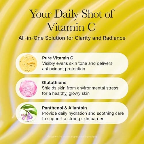 Arencia Vitamin C Booster Shot Serum with Glutathione, Niacinamide and Vitamin E for Dark Spot Care, Fine Lines & Wrinkles, Glass Skin, Korean Skincare 30ml/1.01 fl.oz thumbnail 5