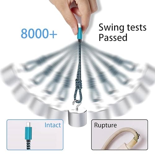 Teeind Type C Cable Fast Charging, Tpc002 3 Pack(3Ft/0.9M 60W) C to Type C Charger Nylon Braided Cord Compatible with iPhone 17/17 pro, 16/16 pro, MacBook, Samsung Galaxy S25/24/23/22, for Daily Use thumbnail 5