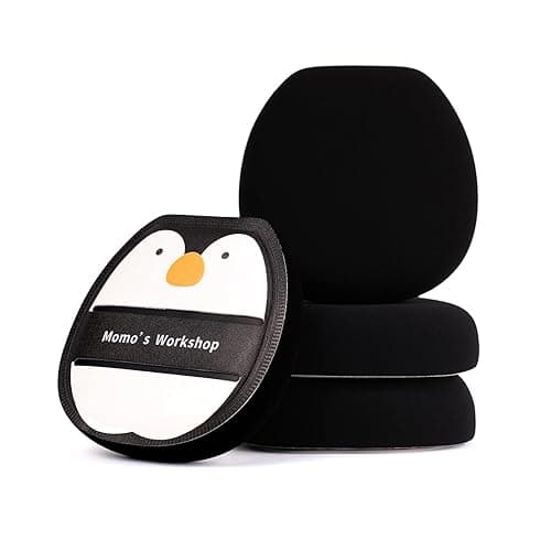 Makeup Sponge Puff Set 2.75In, Round Beauty Powder Puff Soft Sponges Blender,Latex Free,For Liquid, Cream Seamless & Flawless Makeup,2pcs - Black (Type A) 2pcs