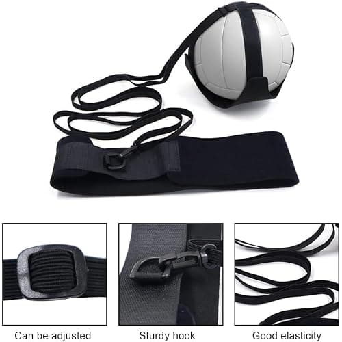 Hitburu Attrezzatura per Allenamento Pallavolo - Allenatore Di Schiacciata Per Principianti | Banda Elastica Portatile con Cintura Regolabile per Giardino, Spiaggia, Palestra e Parco thumbnail 6