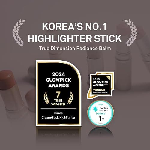 hince True Dimension Radiance Balm - Highlighter for Korean Glass Skin, Blush for Cheeks, Cream Blush, Contour Stick, Natural Glowy Look, Clean Makeup, 10g (CLEAR/CHILL VOYAGE) thumbnail 3