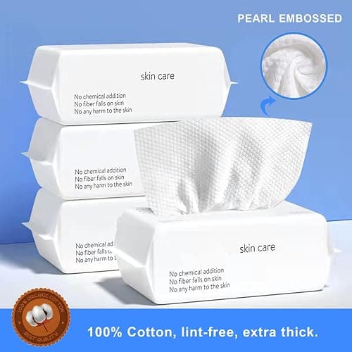 Disposable Face Towel, BIEWO Cotton Tissue Soft Dry Wipes for Women, Simple Cleaning Facial Tissues Dry Wet Dual Portable Use for Sensitive Skin & Baby & Makeup Remover & Personal Care (2 PACK=200PCS) thumbnail 3