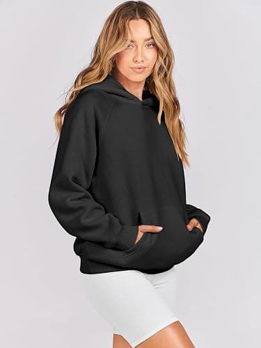 ANRABESS Women Hoodies Oversized Fleece Long Sleeve Comfy Casual Basic Pullover Sweatshirts 2025 Fall Outfits Y2K Clothes thumbnail 3