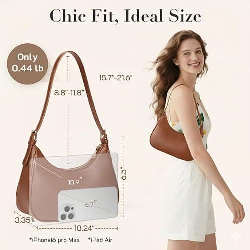 Missnine Purses for Women, Shoulder Bag Small Handbags Vegan Leather Underarm Bags Trendy Hobo Cute Clutch Purse thumbnail 6