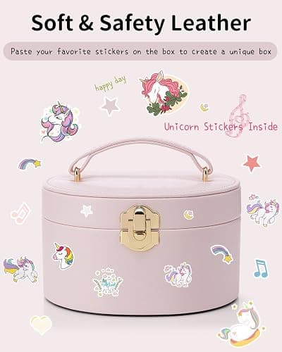 Vlando Musical Jewelry Box for Girls - Birthday for Girls Ages 4 5 6 7 8-12 Year Old - Kid Music Box with Ballerina for Birthday Bedroom Decor - Light Pink thumbnail 4