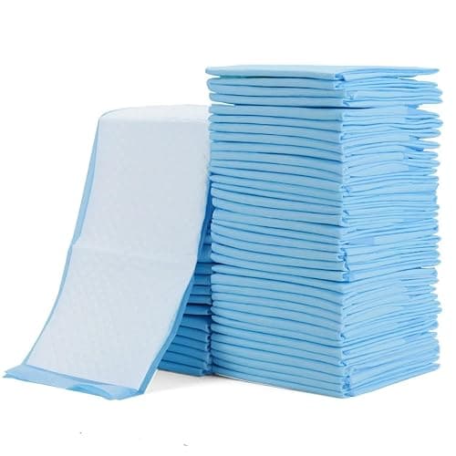 Rocinha 100 Pack Disposable Changing Pads Baby Disposable Underpads Waterproof Diaper Changing Pad Breathable Underpads Bed Table Protector Mat, 17 Inches x 13 Inches - Image 1