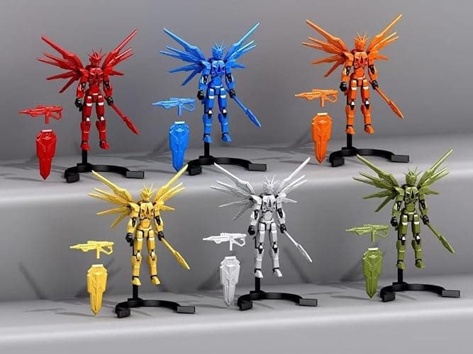 T13 Action Figure 2-Pack Set, Titan 13 Robot 3D Printed Already Assembled Collectible Toy with Dummy 13 Figure for 6 7 8 9 10 11 12 Years old Kids Gift, Titan13 & T-13 Model Kit for Kids & Adults thumbnail 7