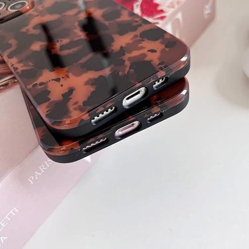 AMART for iPhone 14 Case Cute, Leopard Tortoise Shell Animal Print Phone Case Shockproof Bumper Women Girls Cool Protective iPhone Case for iPhone 14 (6.1 inch) ONLY thumbnail 5