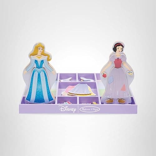 Melissa & Doug Disney Sleeping Beauty and Snow White Magnetic Dress-Up Wooden Doll Pretend Play Set (40+ pcs), Pretend Play & Preschool Toys for Kids Ages 3+ thumbnail 10