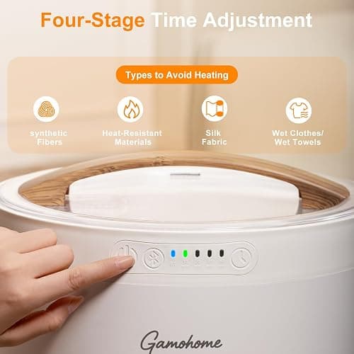 GAMOHOME Towel Warmer Luxury Heated Bucket – Bluetooth Speaker, Ambient Light & Auto Shut Off – Fits Two 40"x70" Towels, Bathrobes, Blankets – Great Gift Idea thumbnail 4