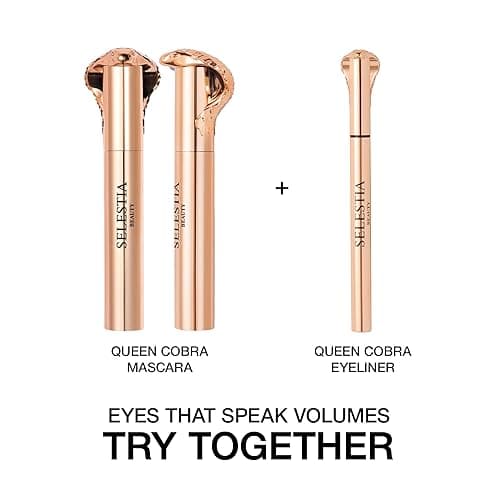 SELESTIA BEAUTY Black Mascara Queen Cobra – Volumizing, Curling, Lengthening – Soft Brush for Smooth Application – Long-Lasting & Weather-Proof – 0.34 fl.oz. - Made in Italy thumbnail 6
