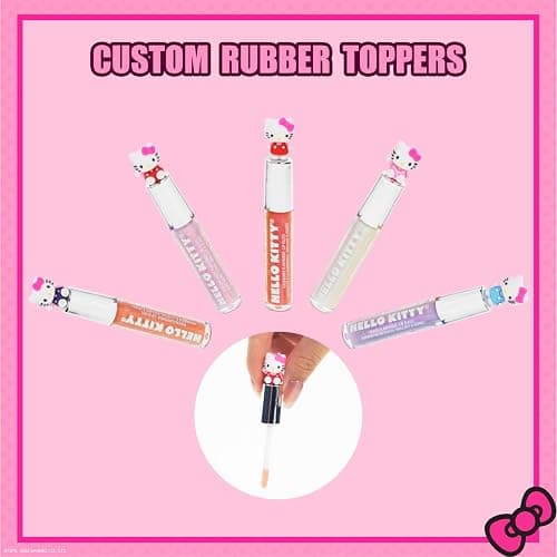 Hello Kitty 10 Piece Plant Based Lip Gloss, Girls Party Favors, First Makeup Set for Girl, Perfect for Parties, Sleepovers, and Birthday Gifts, Ages 3+, by Townley Girl thumbnail 5