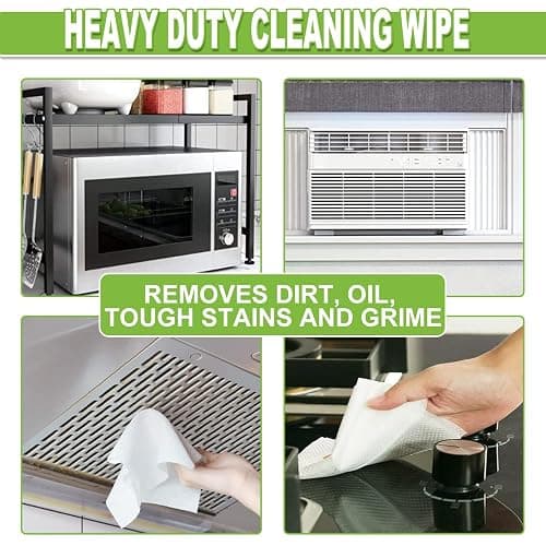 Air Jungles All Purpose Cleaning Wipes for Car and Home 70 Count, Extra Large 8" x 10" Heavy Duty for Car Interior Vinyl, Kitchen, Bathroom, Countertop, Furniture, Tool - Non-Toxic for Multi-Surface thumbnail 7