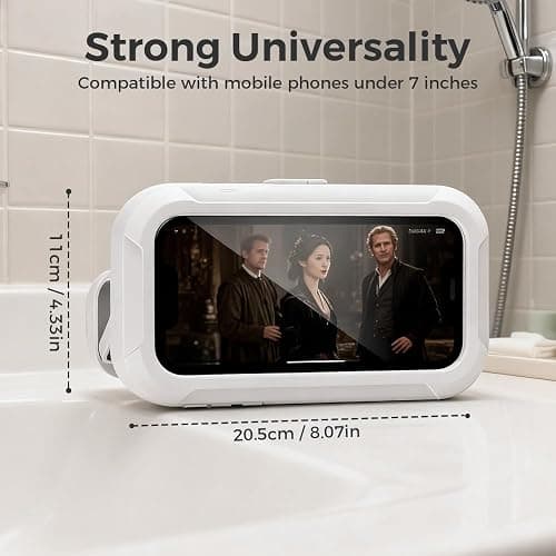 Waterproof Play Phone Holders, 2026 New Shower Phone Holder Waterproof, Adjustable Bathroom Phone Case for Home Bathroom, Rotatable Phone Stand Water Proof Phone Mount for Smartphone Users (Pink) thumbnail 7