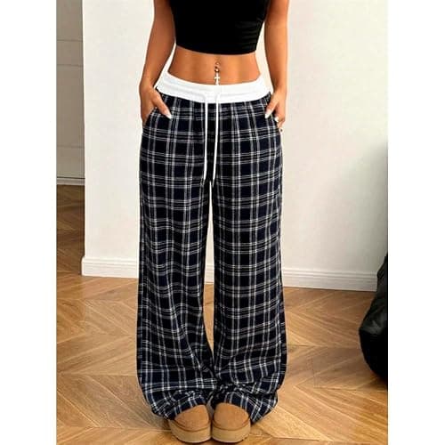 Plaid Goth Alt Pants Baggy Pants for Women Alt Clothing Alternative Clothing thumbnail 6