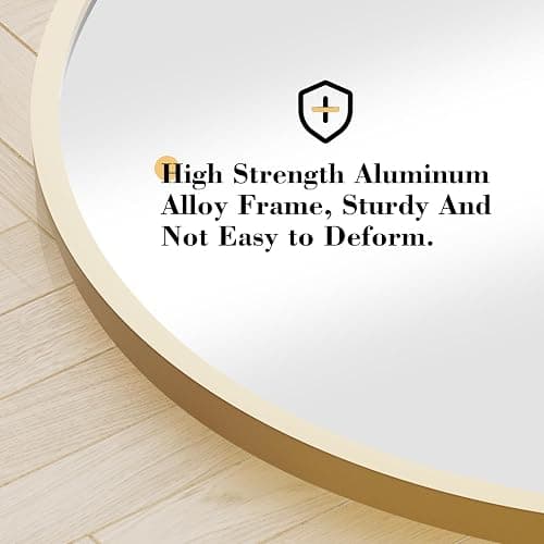 OLIXIS Arched Full Length Mirror 59"x16" for Bedroom, Full Body Mirror with Stand, Hanging or Leaning for Wall, Aluminum Alloy Thin Frame Floor Standing for Living Room, Tall, Gold thumbnail 5