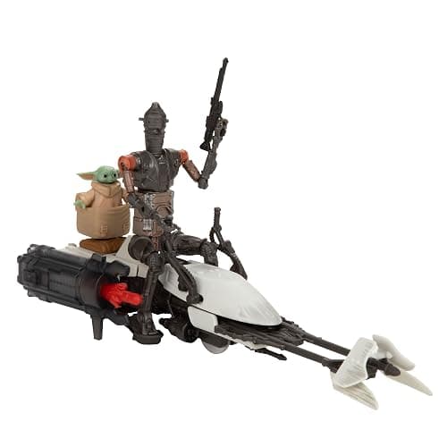 STAR WARS Epic World of Action IG-11 & Grogu Speeder Bike, 4-Inch Scale Action Figures & Vehicle, Toys for Boys & Girls Ages 4+ thumbnail 3