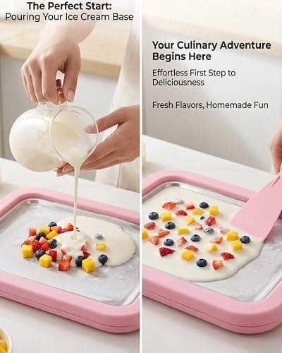 Rolled Ice Cream Maker, DIY Ice Cream Roll Tray | DIY Kit, Ice Cream Rolls, Homemade Desserts, Roll Tray Included, Fun for All Ages thumbnail 4