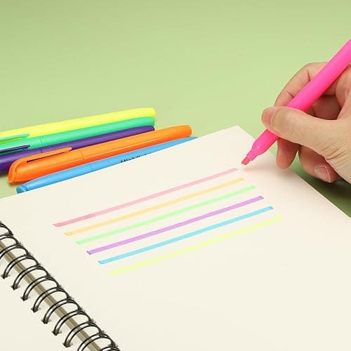 PATIKIL Pink Highlighter, 6 Pack High Lighters No Bleeds Highliters Pens Neon Clear View Bright Quick Dry Pocket Marker Pen Sticks Chisel Tip Cute for Books Office Adults Classroom thumbnail 5