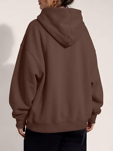 Trendy Queen Women Oversized Hoodies Fall Outfits | Gentle Skin Feel, Aesthetic Drop Shoulder, Large Kangaroo Pocket, Seamless Daily Outfit Match thumbnail 4