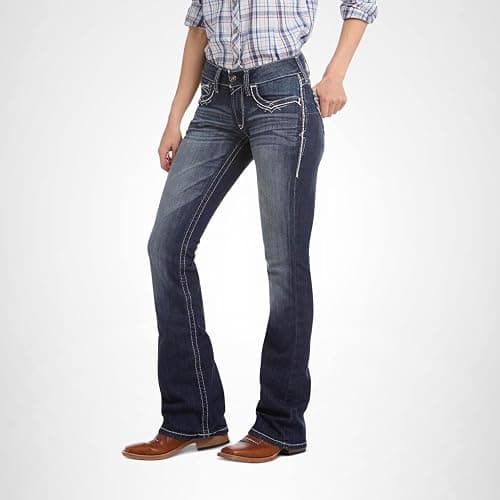 Ariat Women's R.E.A.L. Mid Rise Stretch Entwined Boot Cut Jean thumbnail 7
