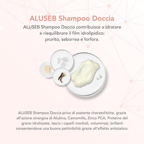 Skinius Aluseb - Detergente Shampoo Doccia per gli Inestetismi della Dermatite Seborroica con Alukina - Ideale per la Detersione di Viso, Corpo e Capelli - 125ml - Shampoo Doccia thumbnail 4
