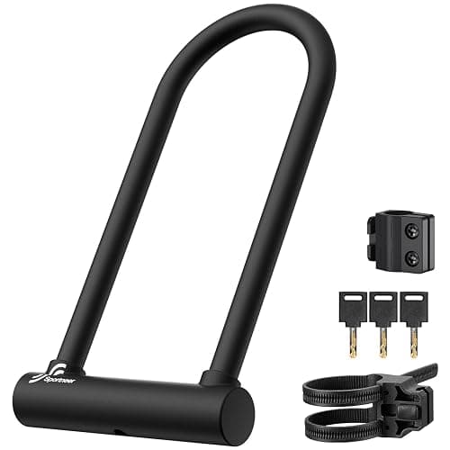 Sportneer Bike Lock, 18mm Heavy Duty Bike U Lock 11.5''x6.25'' Plus Size with 3 Keys Anti Theft Secure Locks for Bikes, E-Bikes, Motorbikes, Scooters thumbnail 3