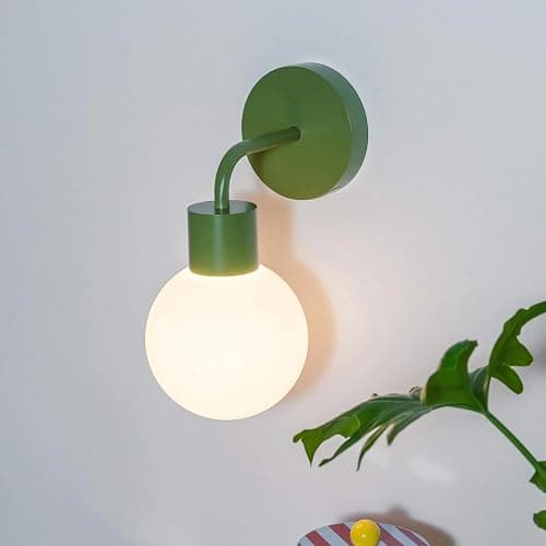 Poplight Wireless Wall Sconce (Shark Tank) Rechargeable & Dimmable LED Light w/App Control & Damage-Free Install, Moveable Modern Ambient Lighting for Elegant Home & Bedroom Decor | Sage Green - Image 1