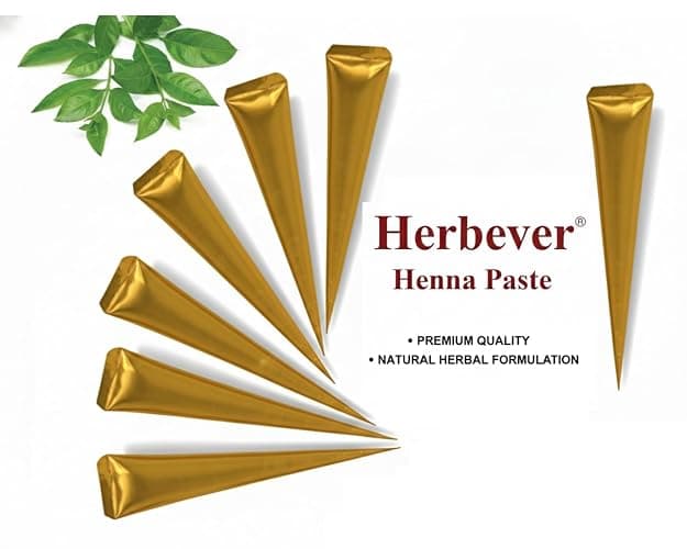 Herbever 12-Pack Ready to Use Henna Hair Color Cones – Reddish Brown Henna Paste Tubes for Spot Hair Coloring & Root Touch-Up – Long-Lasting Henna-Based Hair Color for Women thumbnail 6