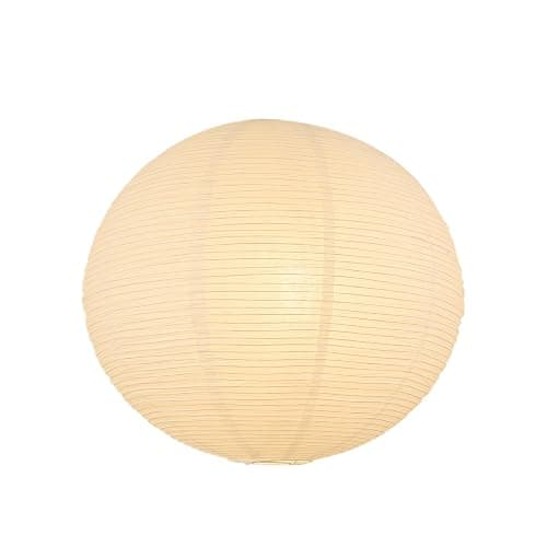 White Round Paper Lantern Lampshade, 12"x12'' Small Paper Lanterns Pendant Light Shade, Chinese Foldable Design for Living Room, Bedroom, Ceiling Lampshade Party Decor thumbnail 2
