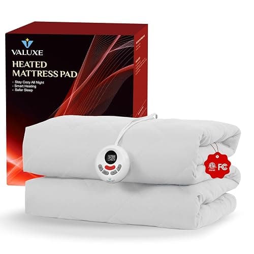 Heated Mattress Pad Twin Size Quilted Heating Electric Bed Warmer Luxury Comfort Heat Mattress Pad Cover Single Controller（10 Heat Setting | 1-12 Hours Auto Shut Off | with 8-21 Inch Deep Pocket） thumbnail 7