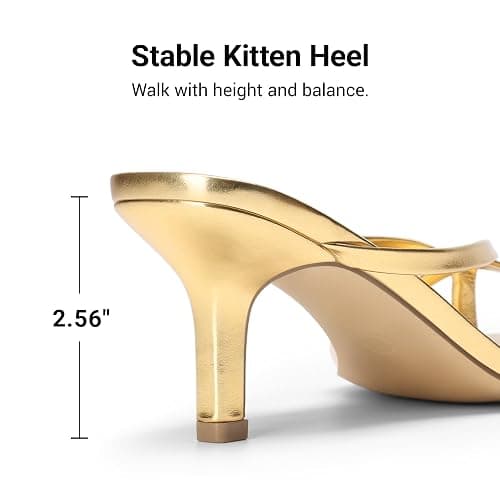 DREAM PAIRS Women's Flip-Flops Kitten Heels Sandals | open square toe thong heels, comfortable mules heels, dress shoes for women, fashion summer vacation sandals thumbnail 6