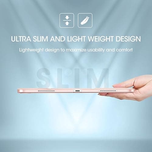 ProCase for New iPad Air 13 Inch Case M3 2025/ M2 2024, Slim Smart Cover with Translucent Hard Shell Back, Supports Touch ID, Auto Wake/Sleep -Rosegold - Rosegold thumbnail 8