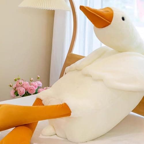 Ryttir Giant Goose Plush - 35" Extra Soft Goose Stuffed Animal Hugging Pillow with Rotund Belly,Safety Nursery Decor & Sensory Comfort Toy,Cuddle Companion for Kids(Christmas Gender Neutral Gift) thumbnail 2