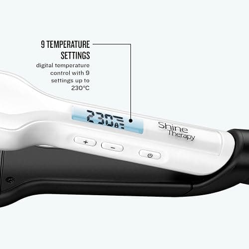 Remington Shine Therapy Wide (45mm) Floating Plate Hair Straightener with Advanced Ceramic coating infused with Moroccan Argan Oil for sleek & smooth glide, 9 settings 150°C–230°C, S8550 thumbnail 7