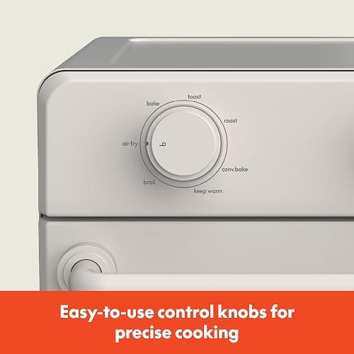 bella Air Fry Toaster Oven, 7 Preset Cooking Options, Dishwasher-Safe EverGood Coated Trays Included, 60-Minute Auto Shutoff w Audible Timer, Power Indicator Light, 1700 Watt, Oatmilk thumbnail 4