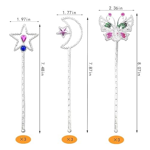 PPXMEEUDC Fairy Magic Dress-Up Wand Set Princess Wand Girl Dress-Up Game Costume Cosplay thumbnail 2