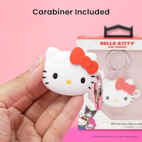 iFace Sanrio Friends Special Edition Silicone Protective Cover [ Compatible with Apple AirTag ][Cute Character Case] [Carabiner Keychain Clip Included] - Hello Kitty thumbnail 4