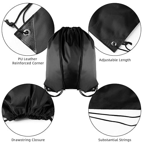 GoodtoU Drawstring Bags Bulk 100 Pack, Nylon Drawstring Backpack Cinch Bags for Kids & Adults, Lightweight String Backpacks for Gym School Travel Party Favors Goodie Bags, 15.5 x 13.5 in, 10 Colors thumbnail 5