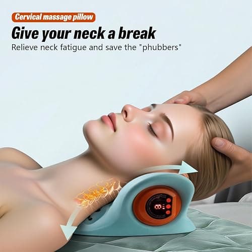 Upgraded 3-in-1 Shiatsu Neck and Back Massager with Heat,Rechargeable Portable Neck Massager,3 Adjustable Modes with Remote Control,26° Angle Cervical Traction Device for Back,Shoulder a Great Present thumbnail 2