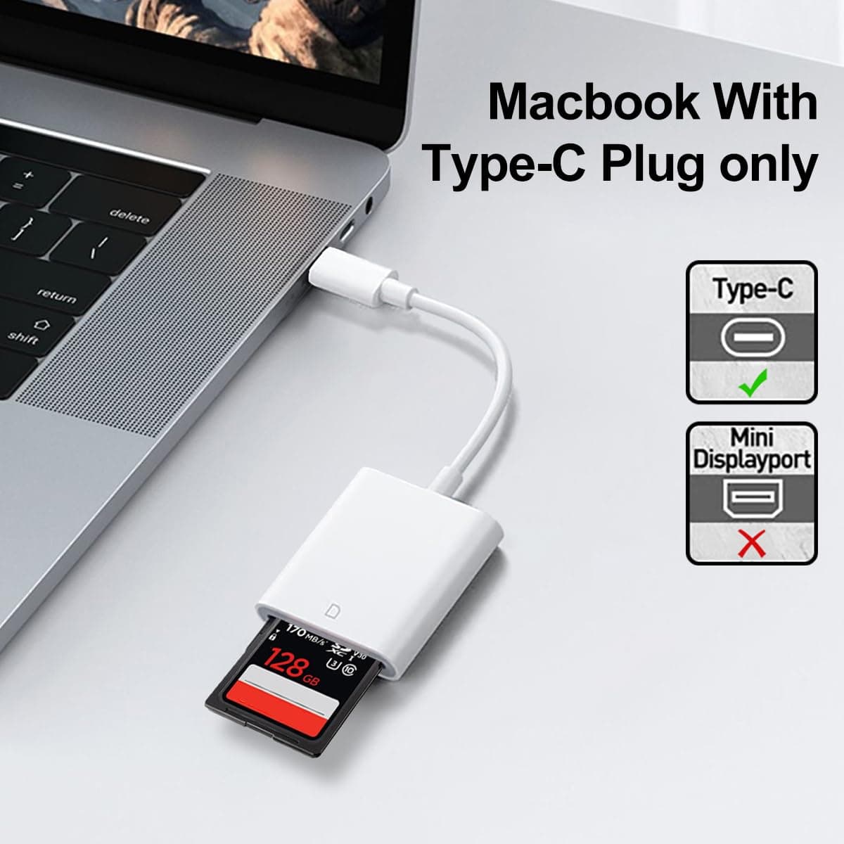 T Tersely USB-C SD Memory Card Reader Type C Adapter for iPhone 16/15 Pro/Max/Plus, MacBook Pro Air 2025-2016, M1 M2 M3 MacPad Pro Air/Surface, for Samsung S24/S23/Ultra/Plus, for Google Pixel,More thumbnail 7