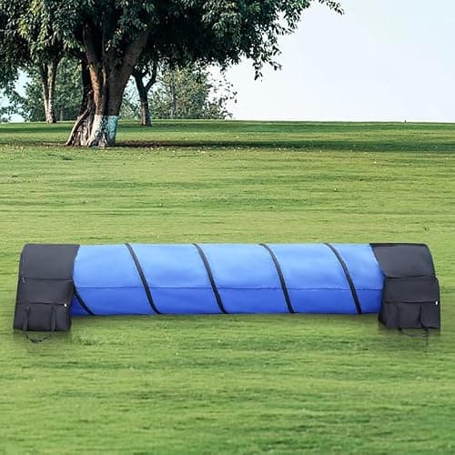 Rain Queen 10 Foot Dog Agility Tunnel with Sandbagsl - Premium Dog Agility Equipment for Effective Pet Agility Training. thumbnail 2