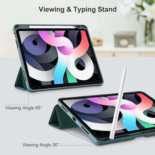 Akkerds Compatible with iPad Air 6th Generation 11 Inch Case M2 2024, for iPad Air 5th/4th Generation Case 2022/2020 10.9 Inch with Pencil Holder[Auto Sleep/Wake], PineGreen thumbnail 6