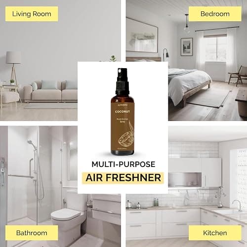 Coconut Room, Linen & Pillow Spray by Aromafume | 100ml/3.38 fl oz | with Pure Coconut Essential Oil | Aromatherapy Spray for Relaxation, Sleep & Stress Relief | Mist for Bedding, Fabrics thumbnail 3
