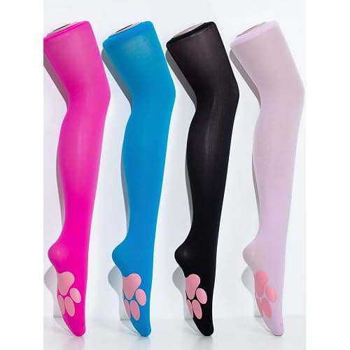 KRYTJACZ Cute Paw Thigh High Stockings Lolitas Over Knee Kitten Cosplay Costume Gifts Paw Pad Socks Thigh High thumbnail 7