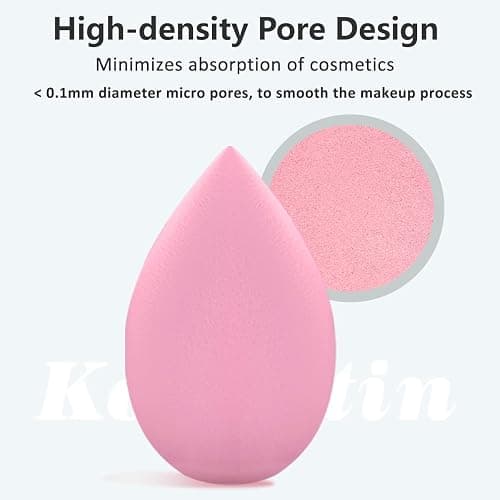 Korintin Makeup Sponge, Beauty Blenders 6 PCS, Washable Non Latex Foundation Sponge, Use Dry and Wet Both, for Liquid, Cream and Powder, Super Soft Wonder Blender Beauty Cosmetic thumbnail 2