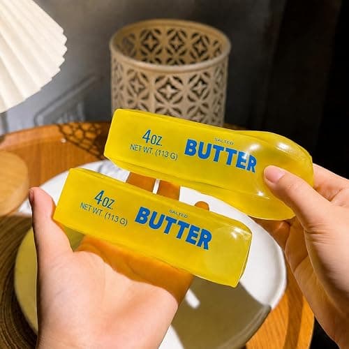 Coconut Oil Butter Squishy Toy, Butter Stick Stress Relief Squeeze Toy, Non-Rebound Moldable Sensory Fidget Toy, Soft Jelly Squishy Desk Toy for Teens Adults thumbnail 2