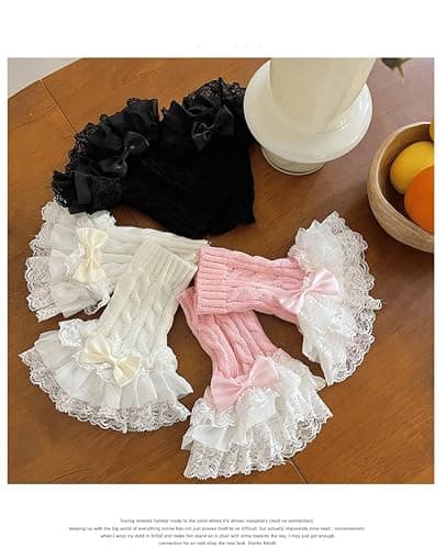 OCUH Y2K Accessories Cutecore Grunge Gloves for women Goth Fingerless Ripped Long Sleeve Cosplay Lolita Cute Arm Warmers thumbnail 2